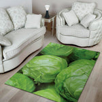 Green Cabbage Print Area Rug
