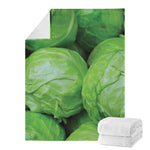 Green Cabbage Print Blanket