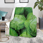 Green Cabbage Print Blanket