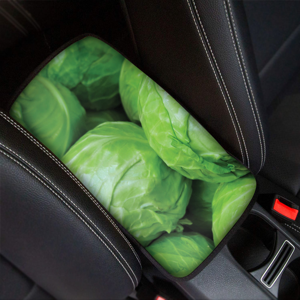 Green Cabbage Print Car Center Console Cover