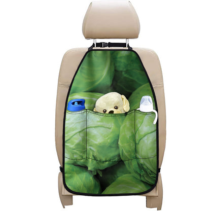 Green Cabbage Print Car Seat Organizers