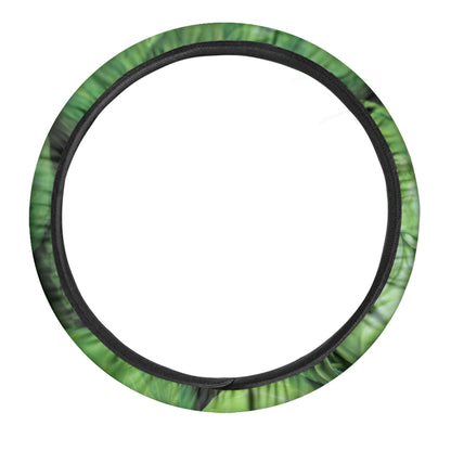 Green Cabbage Print Car Steering Wheel Cover