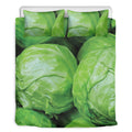 Green Cabbage Print Duvet Cover Bedding Set