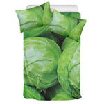 Green Cabbage Print Duvet Cover Bedding Set