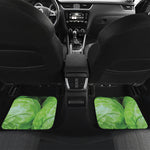Green Cabbage Print Front and Back Car Floor Mats