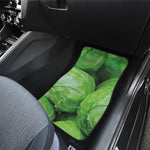 Green Cabbage Print Front and Back Car Floor Mats