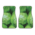 Green Cabbage Print Front Car Floor Mats