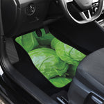 Green Cabbage Print Front Car Floor Mats