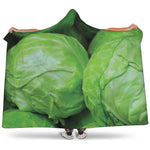 Green Cabbage Print Hooded Blanket