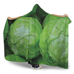 Green Cabbage Print Hooded Blanket