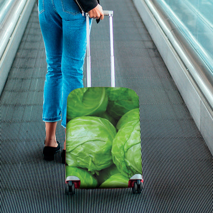 Green Cabbage Print Luggage Cover