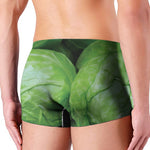 Green Cabbage Print Men's Boxer Briefs