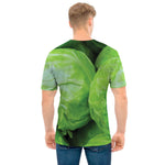 Green Cabbage Print Men's T-Shirt