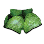 Green Cabbage Print Muay Thai Boxing Shorts