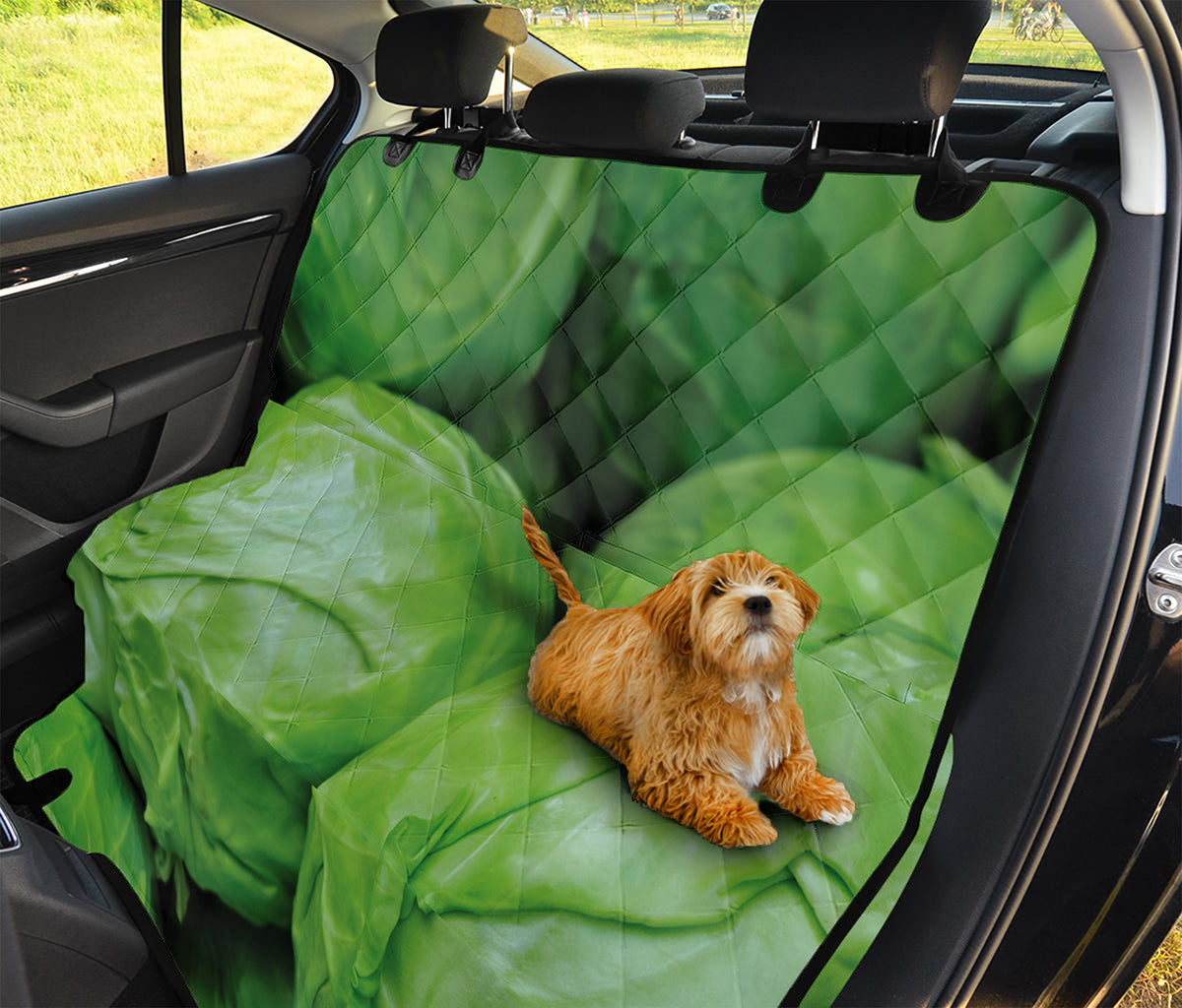 Green Cabbage Print Pet Car Back Seat Cover