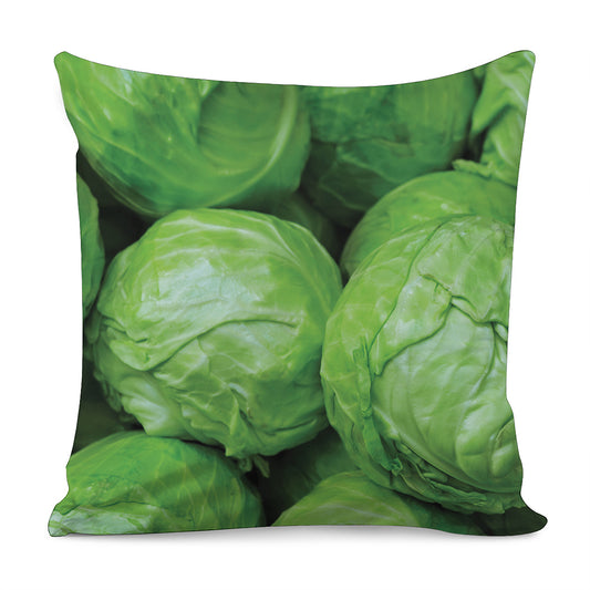 Green Cabbage Print Pillow Cover
