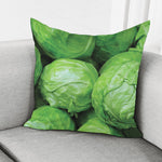 Green Cabbage Print Pillow Cover