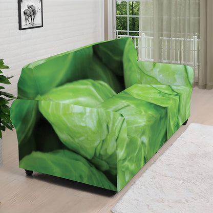 Green Cabbage Print Sofa Cover