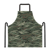 Green Camo Zebra Pattern Print Apron