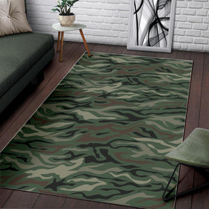 Green Camo Zebra Pattern Print Area Rug GearFrost