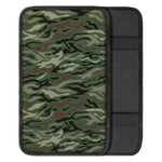 Green Camo Zebra Pattern Print Car Center Console Cover