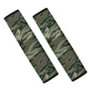 Green Camo Zebra Pattern Print Car Seat Belt Covers