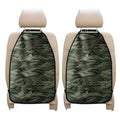 Green Camo Zebra Pattern Print Car Seat Organizers