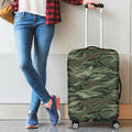 Green Camo Zebra Pattern Print Luggage Cover