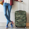 Green Camo Zebra Pattern Print Luggage Cover GearFrost