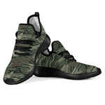 Green Camo Zebra Pattern Print Mesh Knit Shoes GearFrost