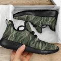 Green Camo Zebra Pattern Print Mesh Knit Shoes