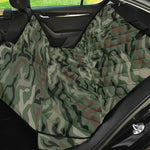 Green Camo Zebra Pattern Print Pet Car Back Seat Cover