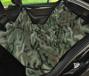 Green Camo Zebra Pattern Print Pet Car Back Seat Cover