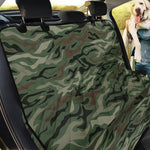 Green Camo Zebra Pattern Print Pet Car Back Seat Cover