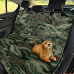 Green Camo Zebra Pattern Print Pet Car Back Seat Cover