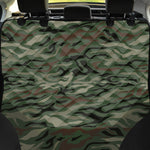 Green Camo Zebra Pattern Print Pet Car Back Seat Cover