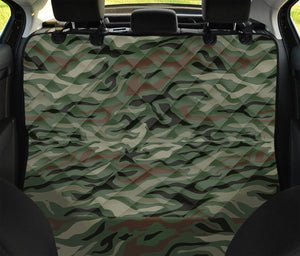 Green Camo Zebra Pattern Print Pet Car Back Seat Cover