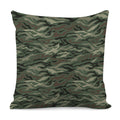 Green Camo Zebra Pattern Print Pillow Cover