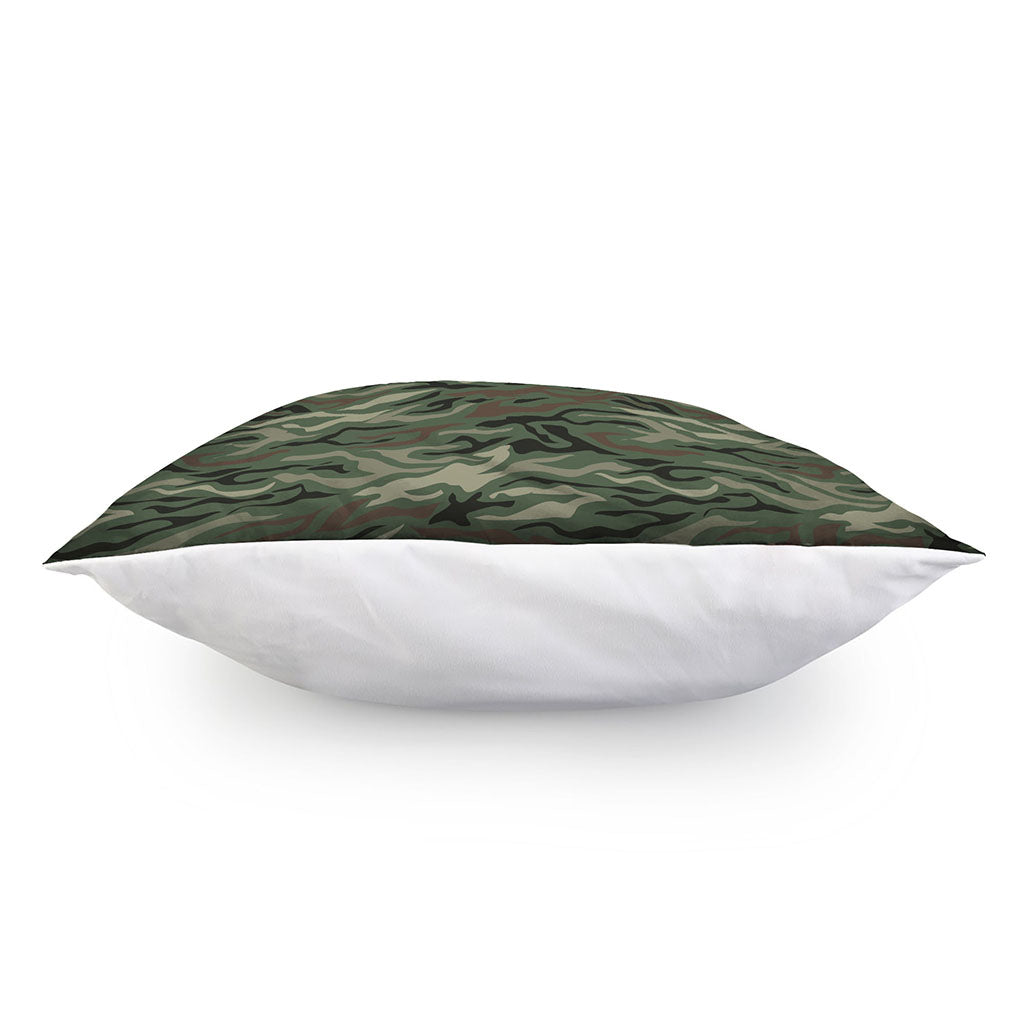 Green Camo Zebra Pattern Print Pillow Cover