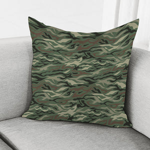 Green Camo Zebra Pattern Print Pillow Cover