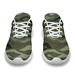 Green Camo Zebra Pattern Print Sport Shoes GearFrost