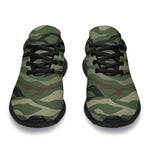 Green Camo Zebra Pattern Print Sport Shoes GearFrost