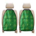 Green Cannabis Leaf Pattern Print Car Seat Organizers