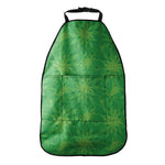 Green Cannabis Leaf Pattern Print Car Seat Organizers