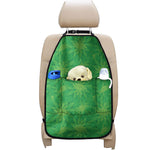 Green Cannabis Leaf Pattern Print Car Seat Organizers