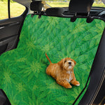 Green Cannabis Leaf Pattern Print Pet Car Back Seat Cover