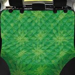 Green Cannabis Leaf Pattern Print Pet Car Back Seat Cover