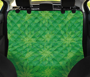 Green Cannabis Leaf Pattern Print Pet Car Back Seat Cover