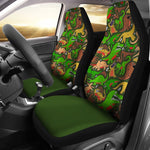 Green Cartoon Dinosaur Universal Fit Car Seat Covers GearFrost