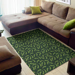 Green Chili Peppers Pattern Print Area Rug